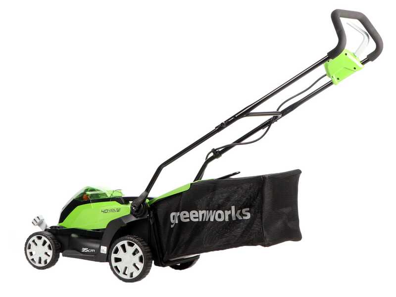 Greenworks G40LM35K2 - Tondeuse &agrave; gazon &eacute;lectrique &agrave; batterie - 40V 2Ah - Coupe 35 cm