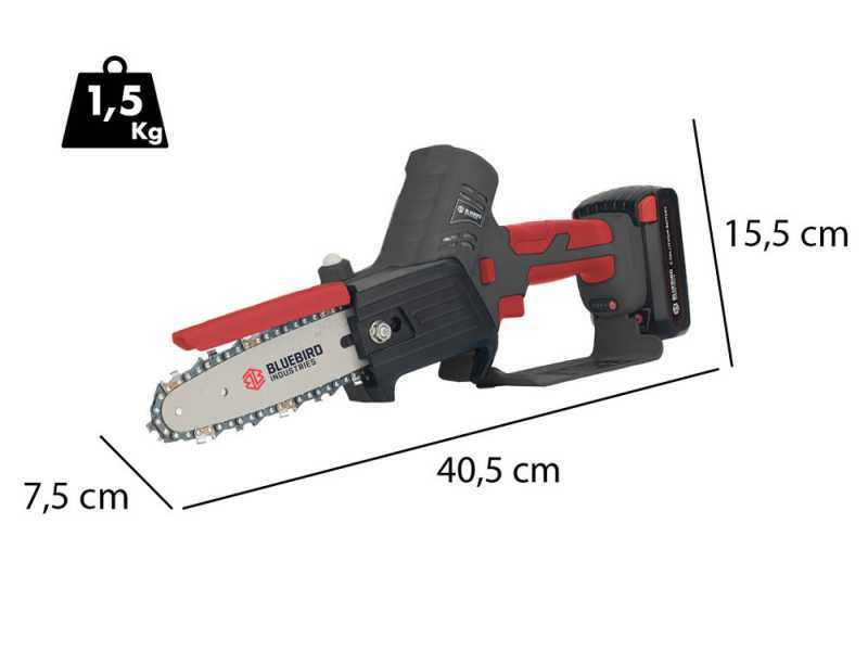 &Eacute;lagueuse manuelle &eacute;lectrique &agrave; batterie Blue Bird CS 22-06 TIMBER - Batterie 21V 2.5Ah