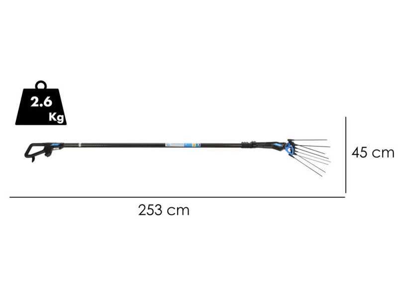 Campagnola Master - Perche en carbone et aluminium 150-220 cm - Peigne vibreur &eacute;lectrique &agrave; batterie