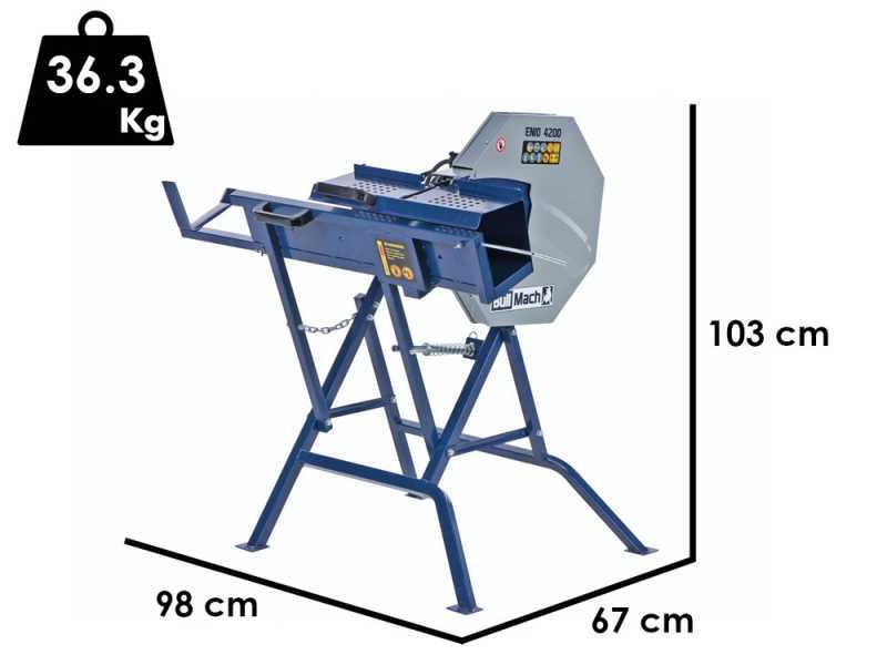 BullMach ENIO 4200 - Scie &agrave; b&ucirc;ches &eacute;lectrique - scie circulaire &agrave; chevalet monophas&eacute;e