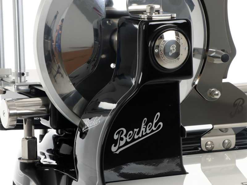BERKEL B3 Noire - Trancheuse &agrave; volant avec pi&eacute;destal - Lame en acier au chrome de 300 mm