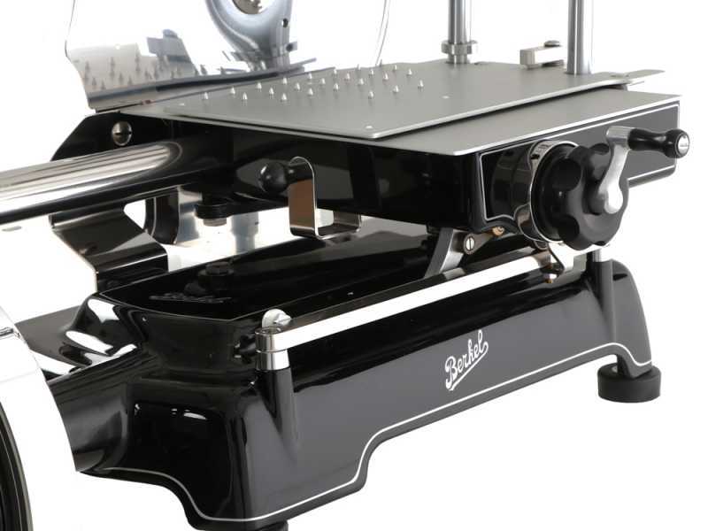 BERKEL B3 Noire - Trancheuse &agrave; volant avec pi&eacute;destal - Lame en acier au chrome de 300 mm
