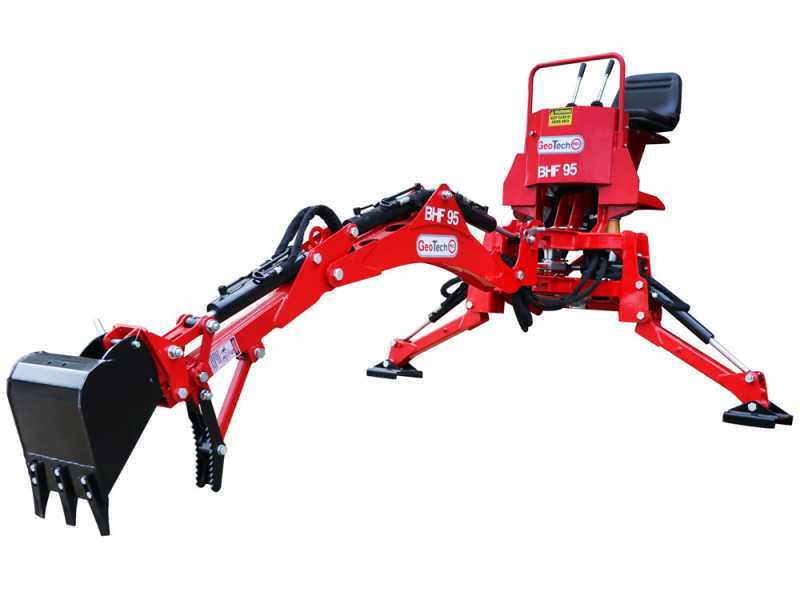 GeoTech Pro BHF 95 - Pelle r&eacute;tro pour tracteur fixe