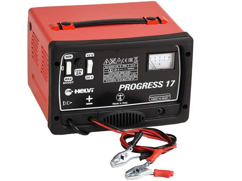Helvi Progress 17 - Chargeur de batteries humides d'une tension de 12/24V - monophas&eacute;