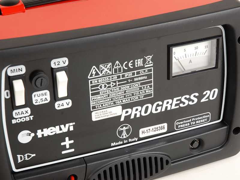 Helvi Progress 20 - Chargeur de batterie - 12/24V - monophas&eacute;