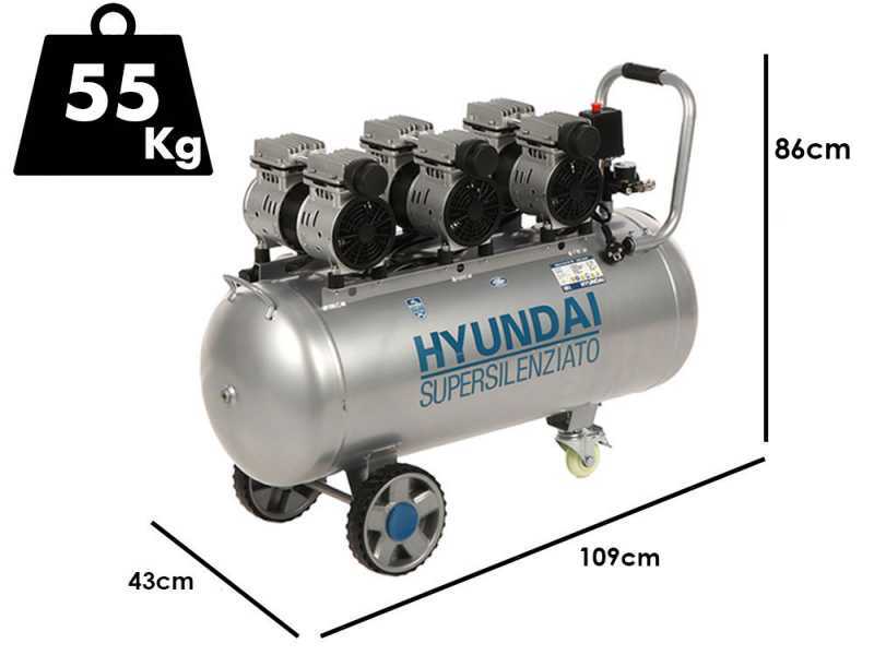 Hyundai 3X4J-750-100L - Compresseur d'air &eacute;lectrique - sur chariot 100 L