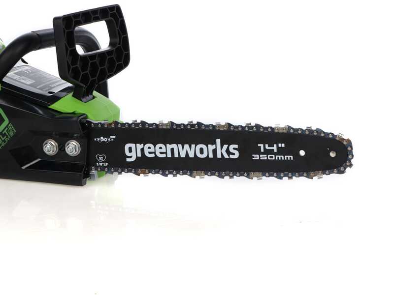 Greenworks GD40CS15K4 - Tron&ccedil;onneuse &agrave; batterie 40 V 4 Ah - Guide de 35 cm