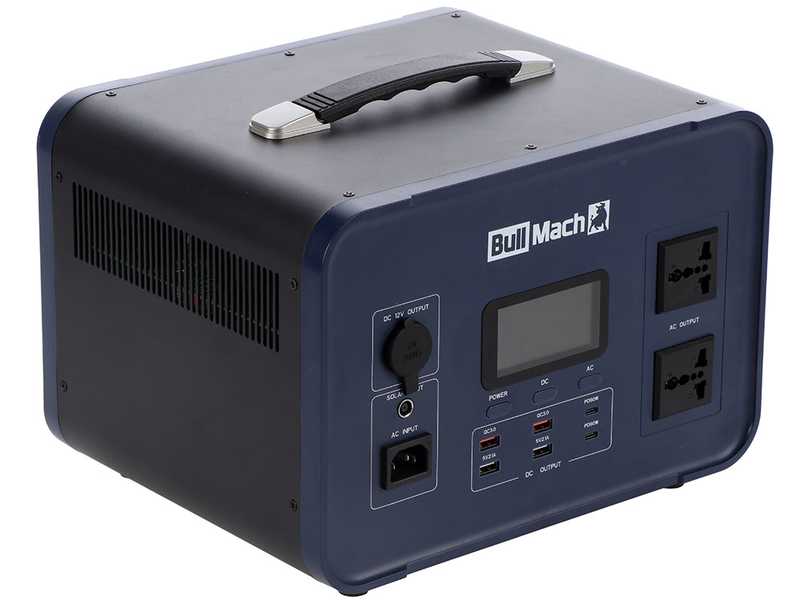 BullMach Elektron 2000 - Power Station Portable - 2000 W/1536 Wh 3.2 V