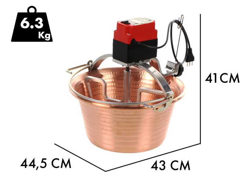 NuovaFac Cuoca Automatica &agrave; induction - Chaudron &eacute;lectrique en cuivre martel&eacute; - 14L - 30W