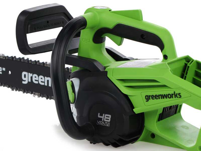 Greenworks GD48TCS - Tron&ccedil;onneuse &agrave; batterie - 48 V - Guide de 30 cm - SANS BATTERIE NI CHARGEUR