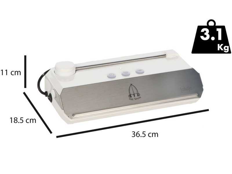 Tre Spade Takaje VacuumMachine Blanche - Machine sous vide - Barre de soudure de 33 cm
