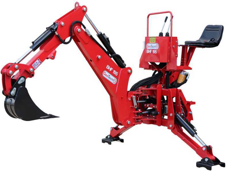 GeoTechPro BHF 195 - Pelle r&eacute;tro fixe pour tracteur