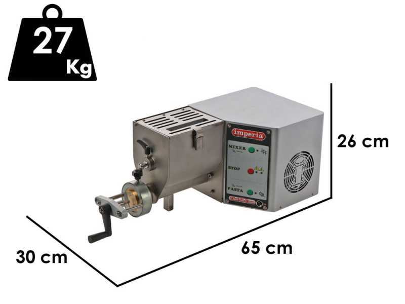 Imperia Chef In Casa - Machine &agrave; p&acirc;tes professionnelle 2 en 1 - avec coupe-p&acirc;te - P&eacute;trissage et extrusion