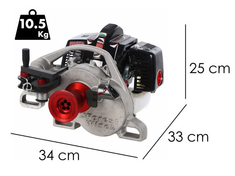 Docma VF105 RED IRON  - Treuil forestier moteur Solo HP50E-A - &Eacute;quipement complet