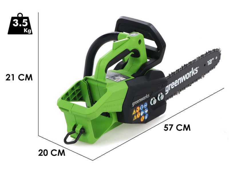 Greenworks GD48TCS - Tron&ccedil;onneuse &agrave; batterie - Guide 30 cm - 48V 2Ah