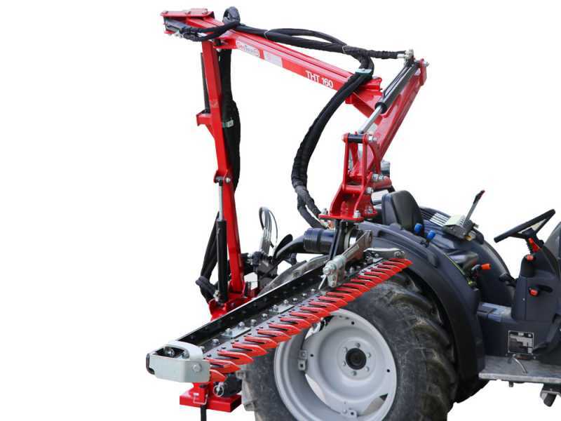 GeoTech-Pro THT 160 - Taille-haie pour tracteur avec d&eacute;port lat&eacute;ral