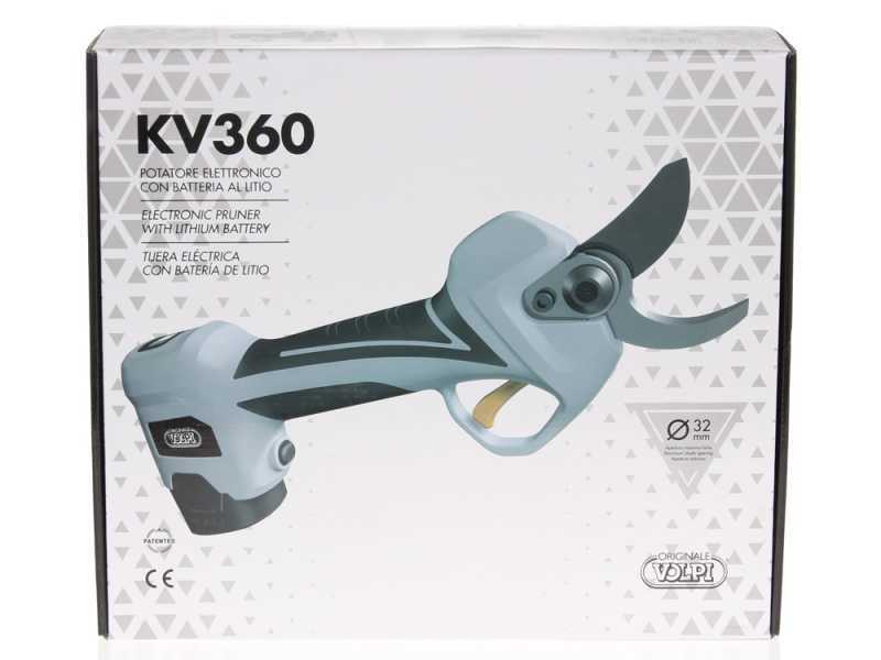 Volpi KV360 - S&eacute;cateur &eacute;lectrique de taille - Diam&egrave;tre de coupe 32 mm - SANS BATTERIE ET SANS CHARGEUR