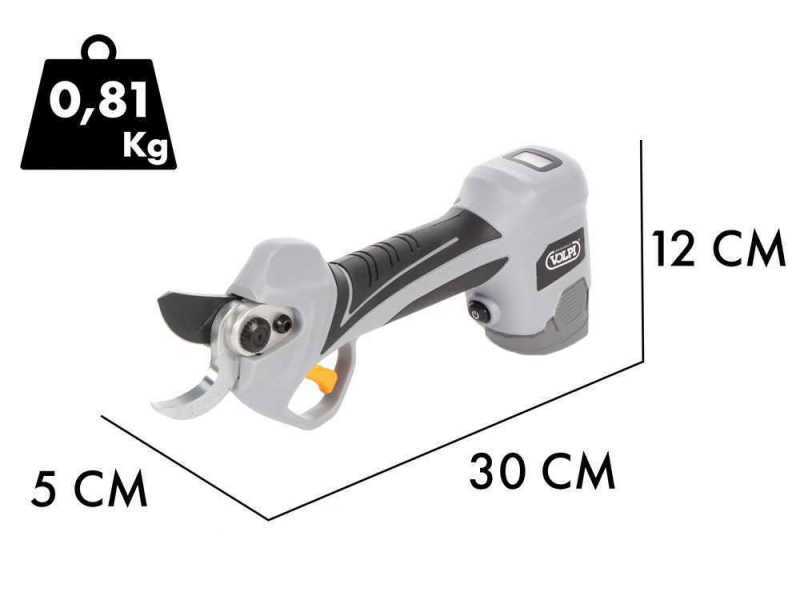 Volpi KV360 - S&eacute;cateur &eacute;lectrique de taille - Diam&egrave;tre de coupe 32 mm - SANS BATTERIE ET SANS CHARGEUR