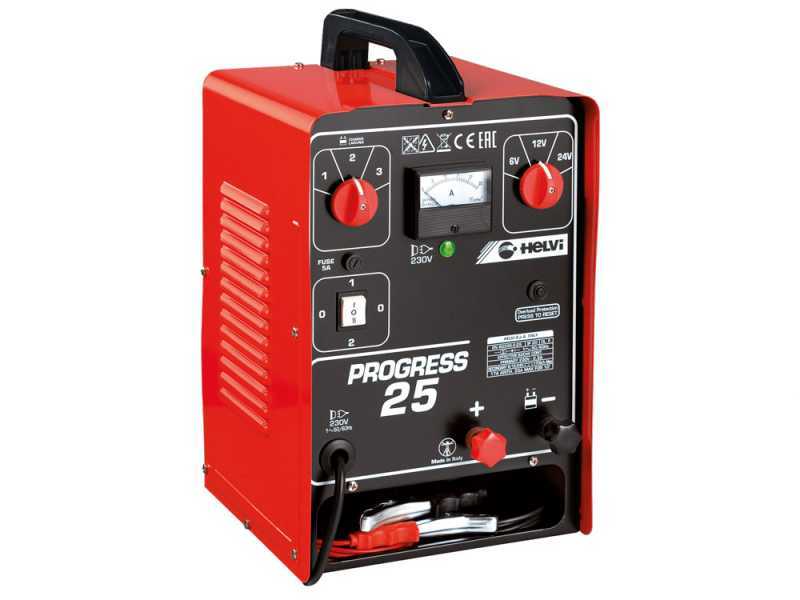 Helvi Progress 25 - Chargeur de batterie portable - 6/12/24V portable - Monophas&eacute;