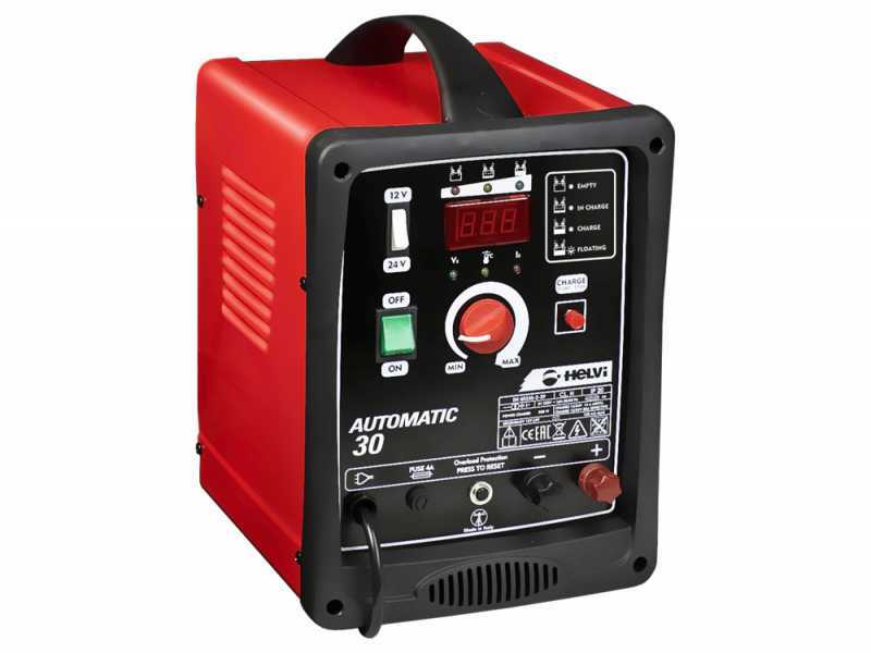 Helvi Automatic 30 - Chargeur de batterie et mainteneur de charge automatique portable - 12/24V - Monophas&eacute;