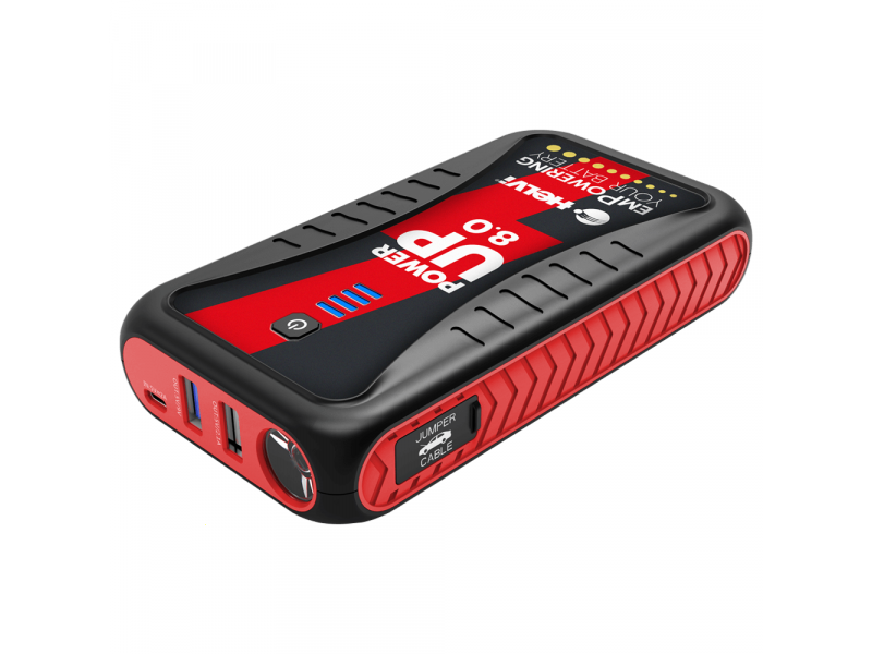 Helvi Power Up 8.0 - D&eacute;marreur portable multifonction - batterie externe - 12V