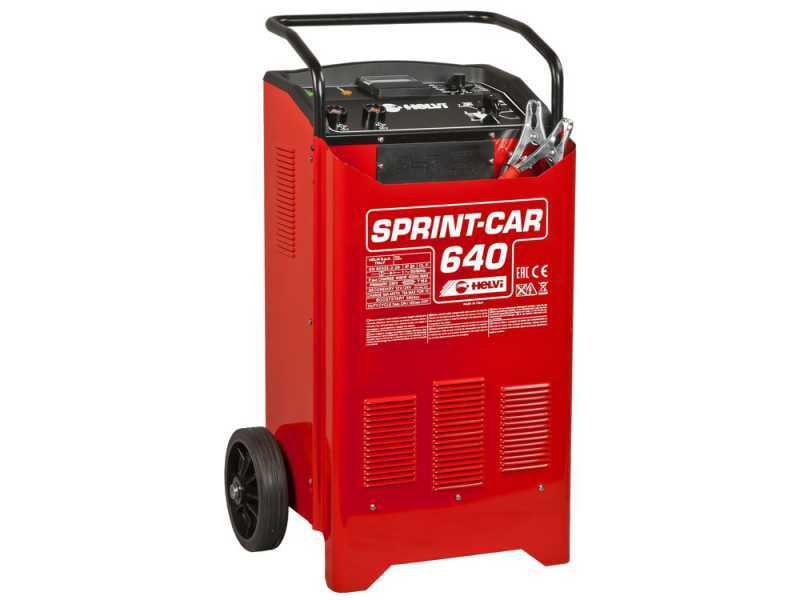 Helvi sprint CAR 640 - Chargeur de batterie et d&eacute;marreur sur chariot - 12/24V