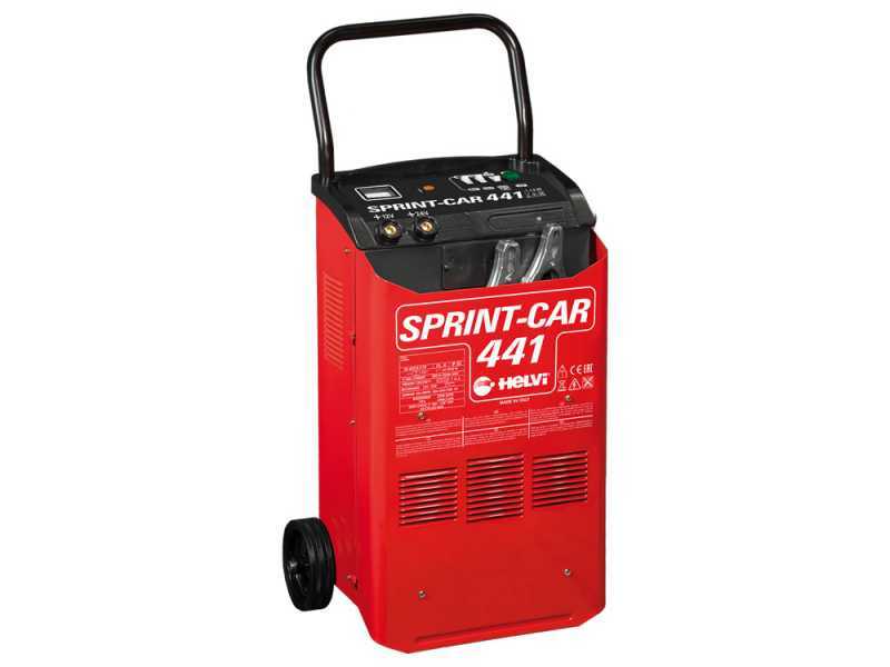 Helvi sprint CAR 441 - Chargeur de batterie et d&eacute;marreur sur chariot - 12/24V