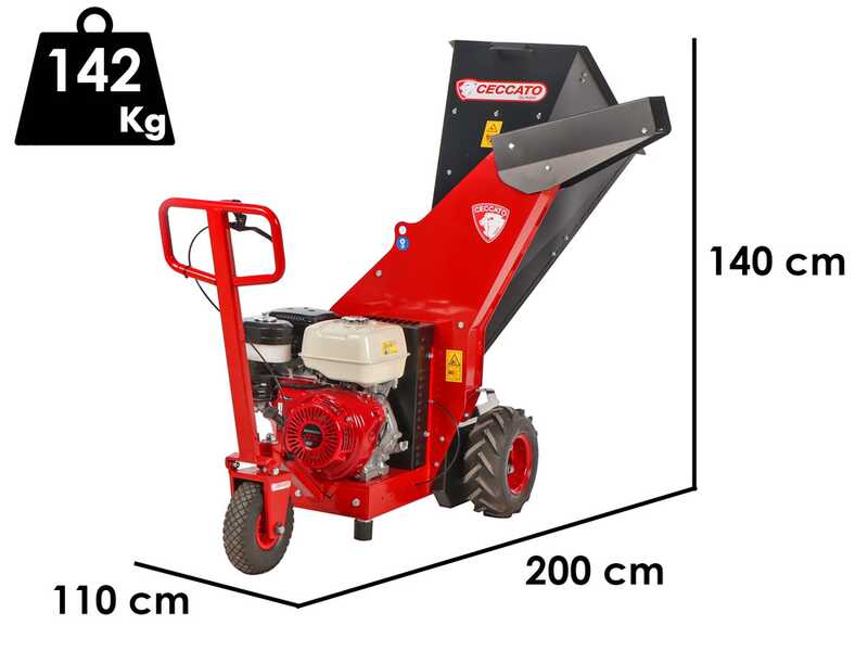 Ceccato Tritone Maxi autotract&eacute; - Broyeur thermique - Moteur Honda GX390