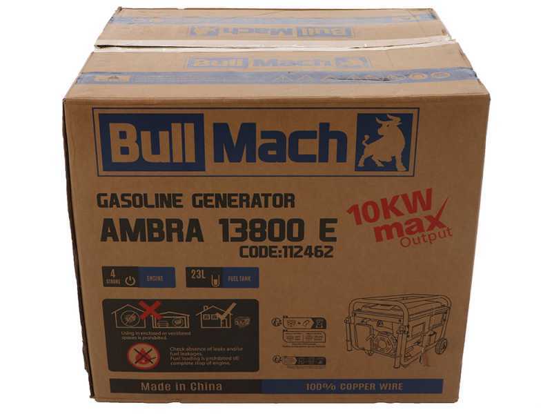 BullMach AMBRA 13800 E - Groupe &eacute;lectrog&egrave;ne sur chariot &agrave; essence avec AVR 10 kW - Continue 9 kW Monophas&eacute;