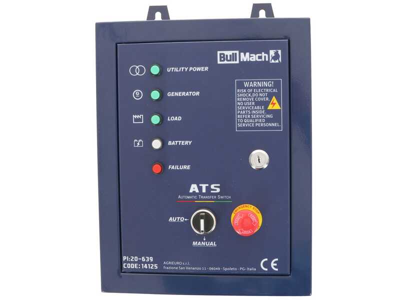 BullMach AMBRA 13800 E-3 - Groupe &eacute;lectrog&egrave;ne sur chariot &agrave; essence avec AVR 10 kW - Continue 9 kW Triphas&eacute; + ATS