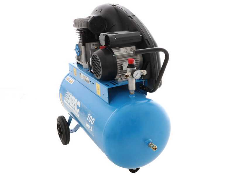 Compresseur d'air monophas&eacute; &agrave; courroie ABAC mod. A29B 100 CM3 s&eacute;rie LINE -  cuve 100 L