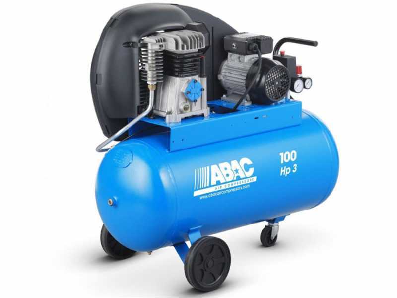 Compresseur d'air monophas&eacute; &agrave; courroie ABAC mod. A29B 100 CM3 s&eacute;rie LINE -  cuve 100 L