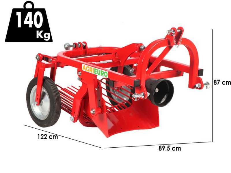 Arracheuse de pommes de terre DM 50 avec &eacute;jection arri&egrave;re - Tamis oscillant - Pour tracteurs avec attelage &agrave; trois points