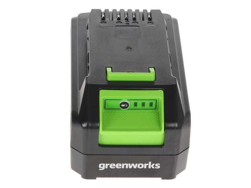 Greenworks GD48MCS10XK2 - &Eacute;lagueuse manuelle &agrave; batterie - Moteur sans balai  - 48V 2Ah