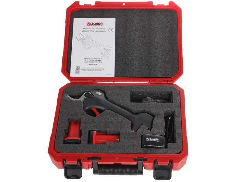 Zanon ZM 34 - S&eacute;cateur &eacute;lectrique de taille - 2x 14,4V 2.5Ah - Diam&egrave;tre de coupe 35 mm