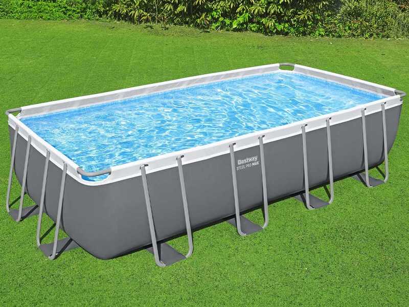 Bestway Power Steel Rectangulaire 56466 - 594x274x122 cm - Piscine hors-sol