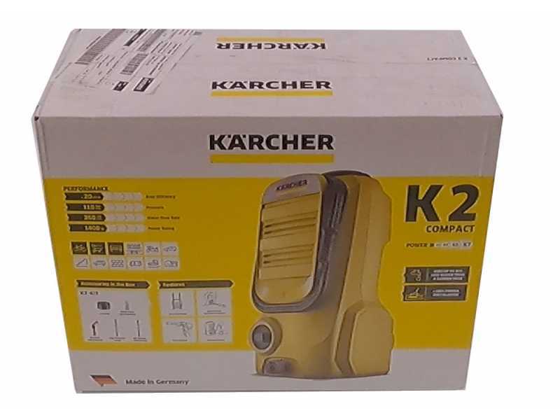Karcher K2 Compact - Nettoyeur haute pression &agrave; eau froide - 110 bar - 360 lt/heure