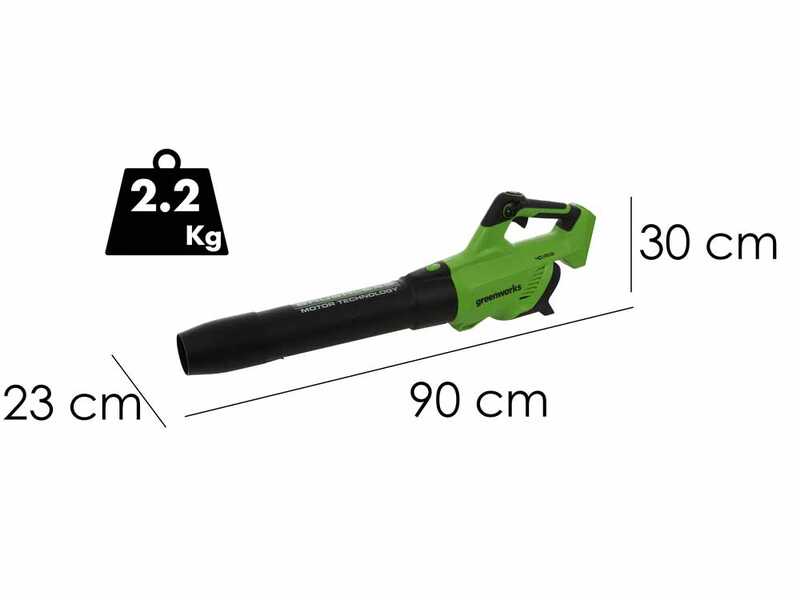 Greenworks GD40AB - Souffleur axial &agrave; batterie - 4 Ah 40 V