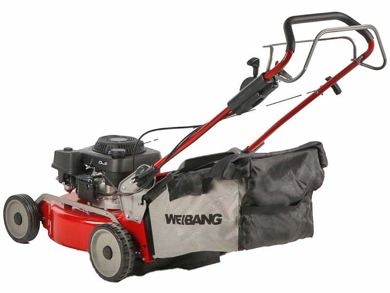 Weibang WBMWB537SC - Tondeuse &agrave; gazon thermique autotract&eacute;e - 2en1 - Moteur de 196cc