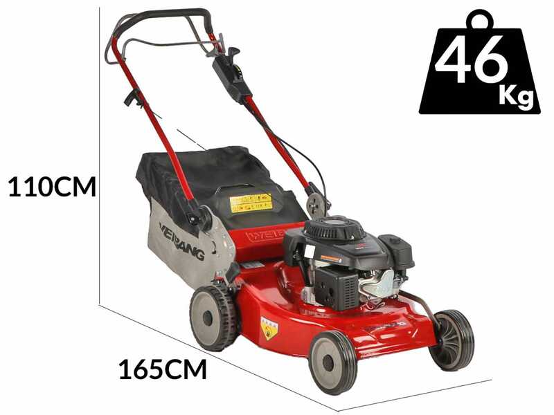 Weibang WBMWB537SC - Tondeuse &agrave; gazon thermique autotract&eacute;e - 2en1 - Moteur de 196cc