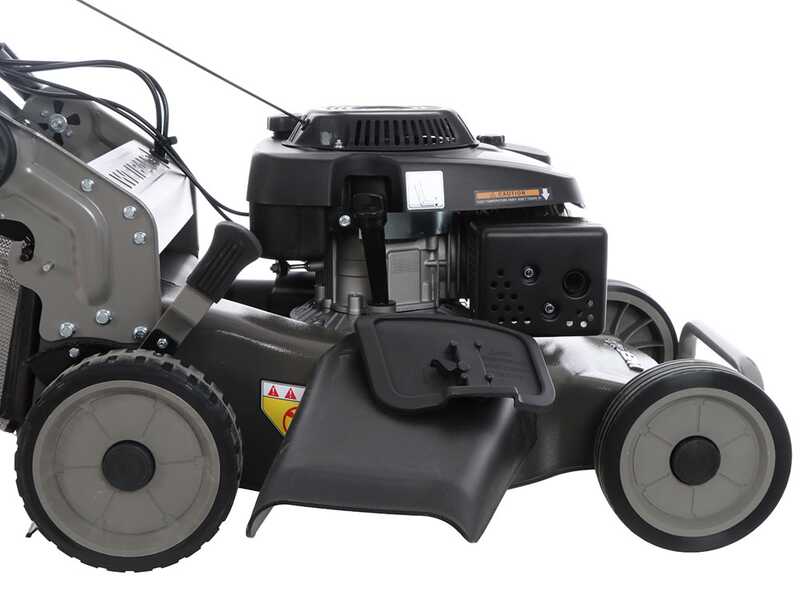 Weibang WBMWB507SCV3 - Tondeuse &agrave; gazon thermique tract&eacute;e - 4en1 - Moteur de 196cc