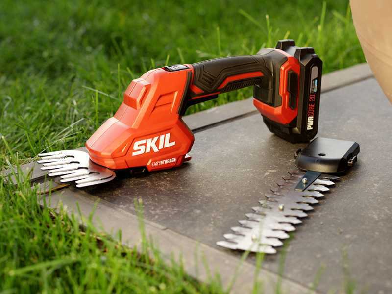 Skil 0630 CA - Cisaille &agrave; gazon &agrave; batterie - Taille-haie -  20V/2.5ah
