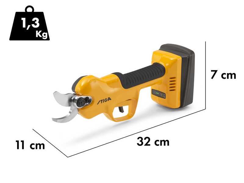 Stiga SC 100e Kit  - S&eacute;cateur &eacute;lectrique de taille - 20V/2Ah - Diam&egrave;tre de coupe 30 mm