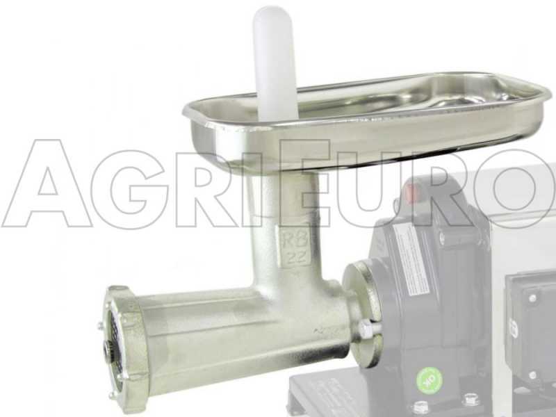 Accessoire hachoir &agrave; viande N.22 Reber avec plateau INOX