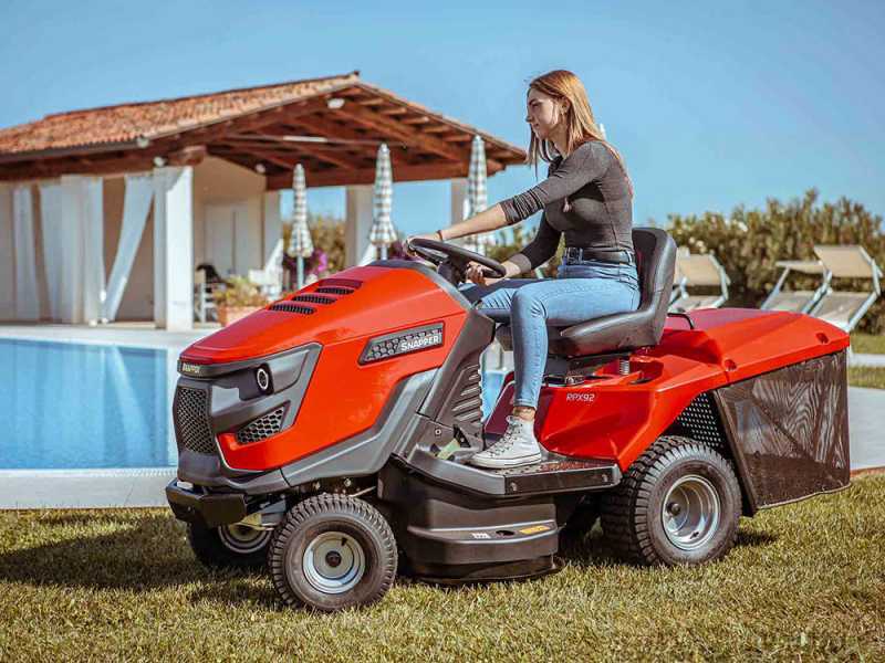 Snapper RPX92 - Tracteur tondeuse - Briggs&amp;Stratton 656cc - Bac de ramassage