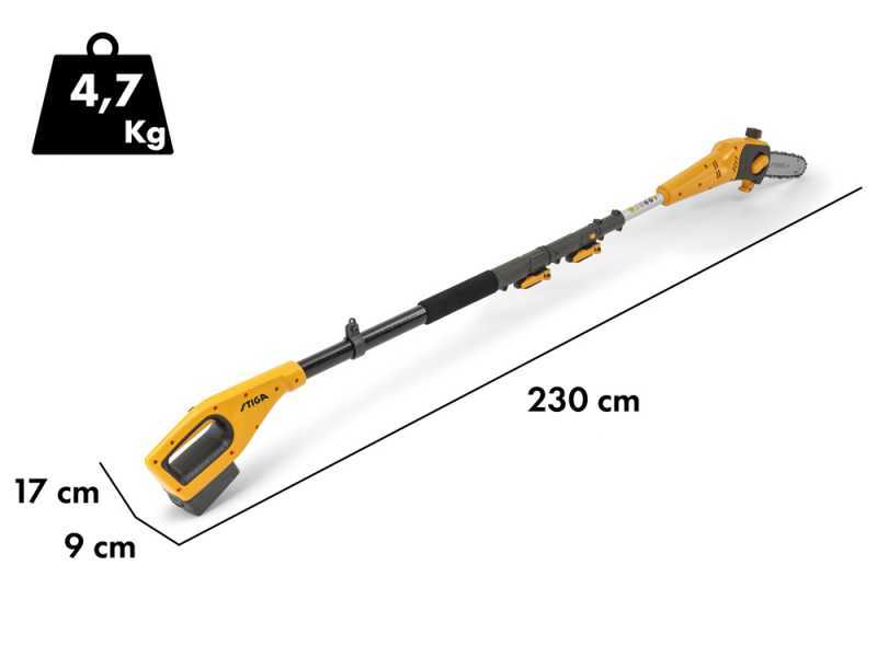 Stiga MT 100e Kit - &Eacute;lagueuse/Taille-haie sur perche de rallonge - 20V/4Ah