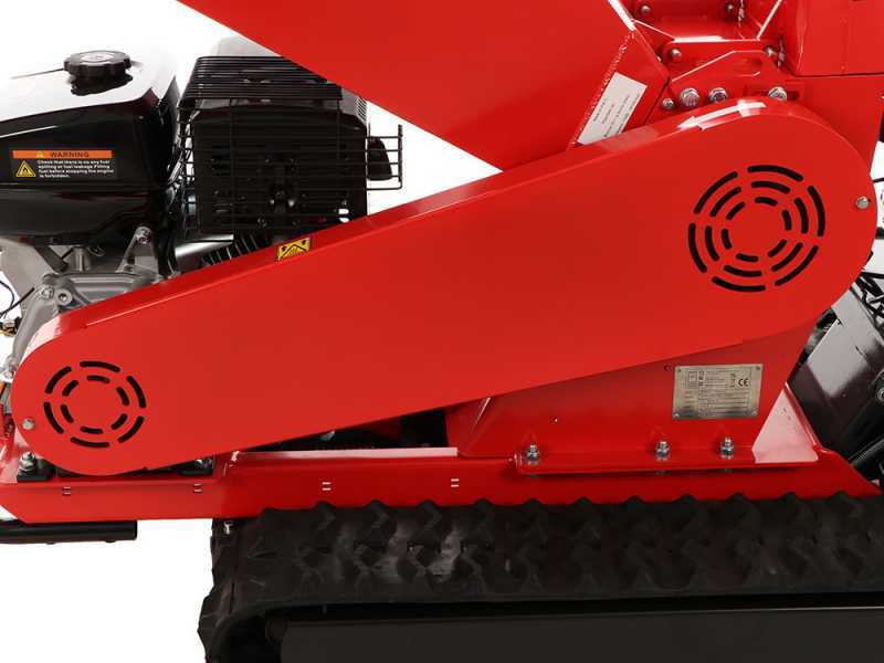 GTM GTS 1300 RG TRACK - Broyeur de branches autotract&eacute; &agrave; chenilles - Moteur Loncin G420F