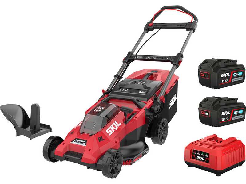 PROMO - Skil 0140 BA - Tondeuse &agrave; gazon &agrave; batterie - 2x20V/4ah - Coupe 43 cm