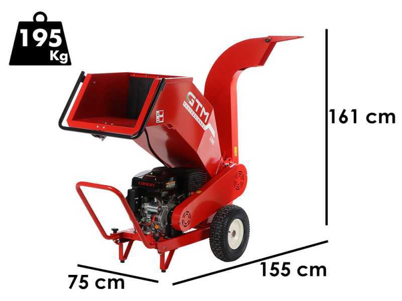 GTM GTS 1300 G-E  - Broyeur de branches thermique - Moteur Loncin G420FD