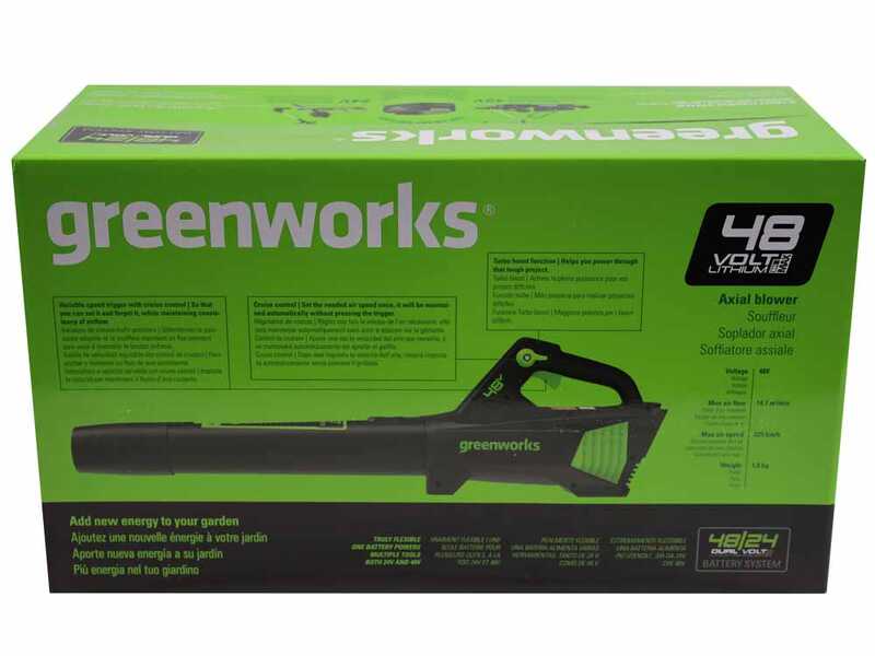 Greenworks GD48AB - Souffleur &agrave; batterie axial - 48 V / 4 Ah